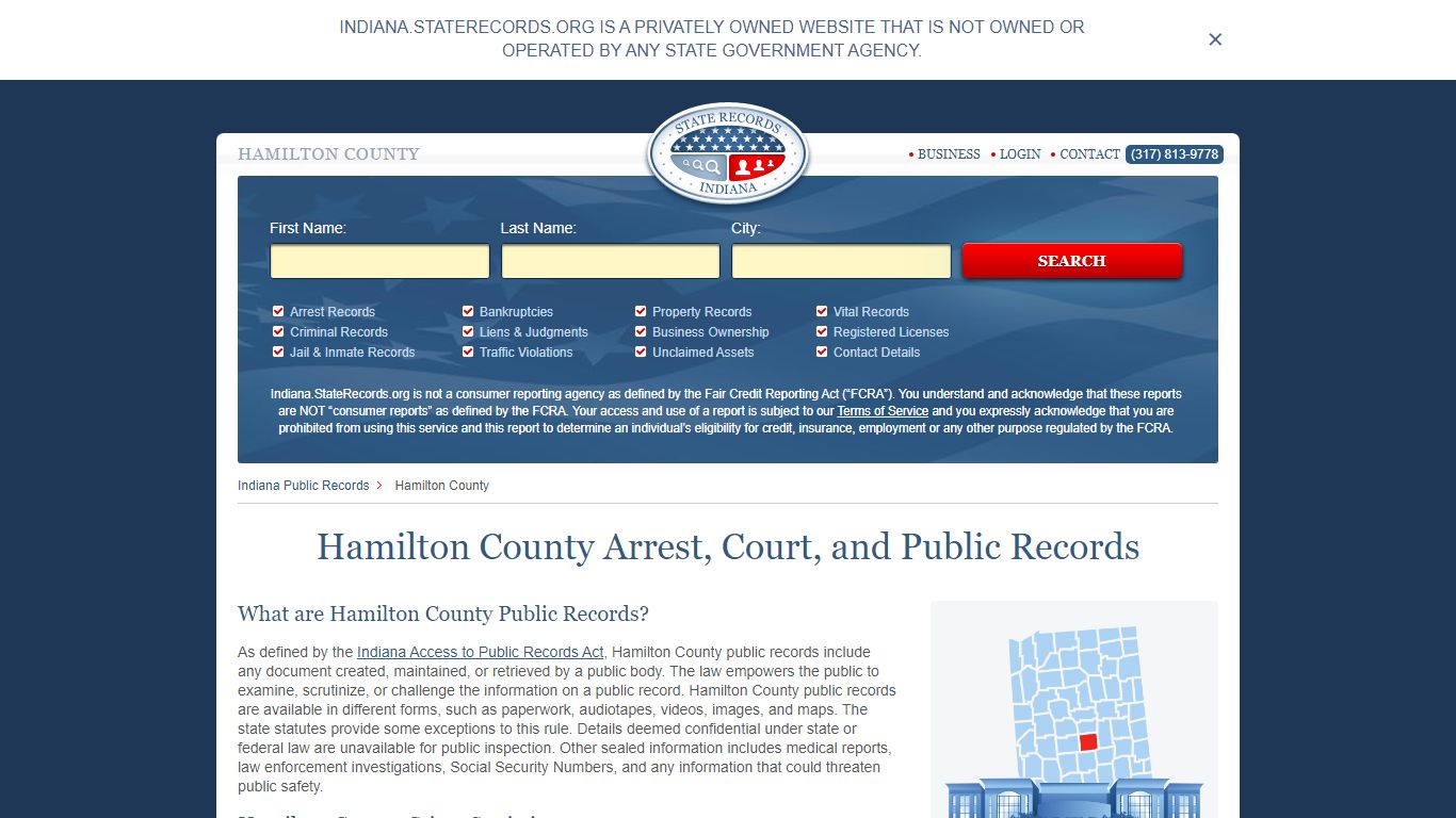 Hamilton County Arrest, Court, and Public Records